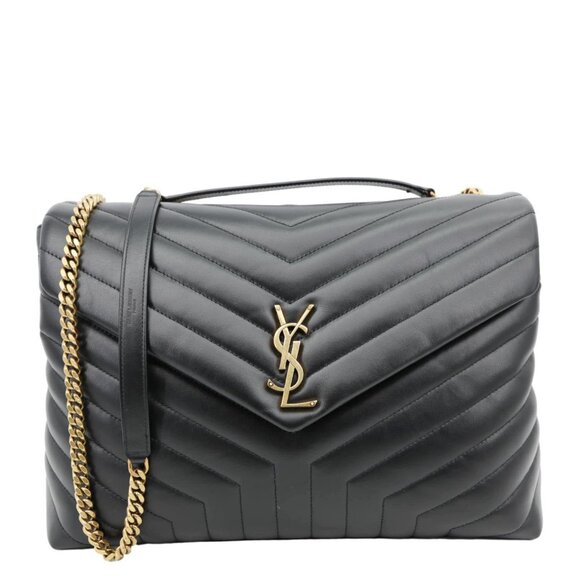 Yves Saint Laurent  Loulou Large Quilted Leather Crossbody Bag Black - Picture 1 of 13